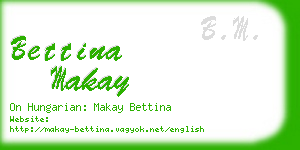 bettina makay business card